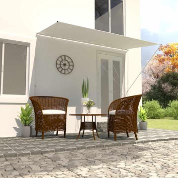 vidaXL Luifel uittrekbaar 350x150 cm crème, Verzenden, Nieuw