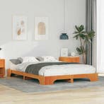 vidaXL Bedframe Bruin 140 x 220 cm Massief grenenhout, Verzenden, Nieuw, Bruin, Hout