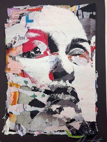 Vhils (1987) - Layers - Unique Piece · No Reserve
