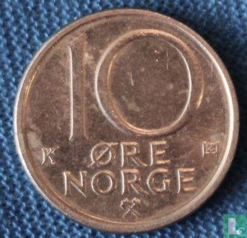 Noorwegen 10 øre 1989, Verzenden, Overige landen, Losse munt
