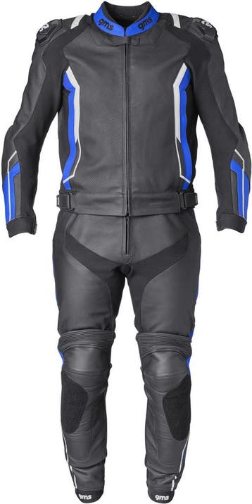 gms GR-1 Zwart Blauw Wit 2-Delig Motorpak, Nieuw met kaartje, Gms, Heren, Combipak