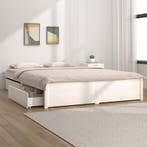 vidaXL Bedframe met lades wit 120x200 cm, Huis en Inrichting, Slaapkamer | Bedden, Verzenden, Wit, Nieuw, Twijfelaar
