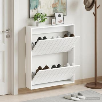 vidaXL Wandgemonteerde Schoenkast ZWOLLE 71 x 17 x 86 cm, Verzenden, Nieuw
