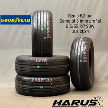 215/55/17 98W Goodyear zomerbanden 6,2/6,1mm profiel 4X, Auto-onderdelen, Banden en Velgen, 17 inch, Ophalen of Verzenden, Band(en)