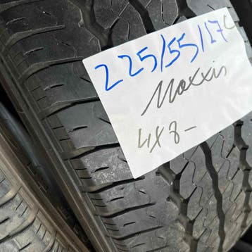 2 x Maxxis 225-55-17 15A C Zomerbanden 8mm, 17 inch, Ophalen of Verzenden, Band(en), Bestelwagen