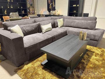 Hoekbank Alphen - hoekbanken - Bruin, Nieuw, 150 cm of meer, Stof, 250 tot 300 cm