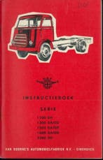 1962 DAF SERIE 1100 1300 1502 1600 3200 instructieboekje NL, Verzenden