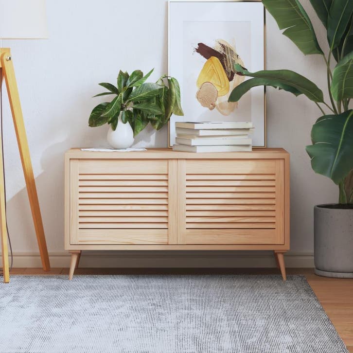 vidaXL Kastdeuren met lamellen 2 st 39,5x49,4 cm massief, Huis en Inrichting, Kasten | Overige, Nieuw, Verzenden