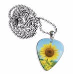 Plectrum ketting of sleutelhanger van een Zonnebloem, Ophalen of Verzenden, Nieuw