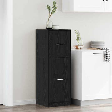 vidaXL Apothekerskast Zwart eiken 40 x 41 x 118 cm Bewerkt, Verzenden, Nieuw