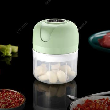 USB elektrische knoflookhakker 250 ml met 6 messen, Verzenden, Nieuw in verpakking