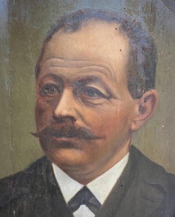 Europese school (XX) - Ritratto virile ovale
