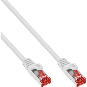 InLine netwerkkabel - Cat6 - S/FTP - 0,5 meter - wit, Computers en Software, Verzenden, Nieuw