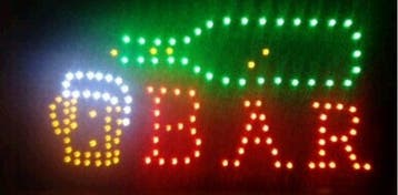 Bier bar drank cafe LED bord lamp verlichting lichtbak recla, Verzenden, Nieuw