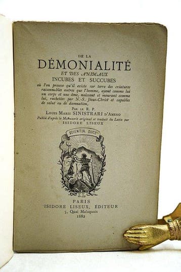 Louis Marie Sinistrari dAmeno - De la démonialité et des, Antiek en Kunst