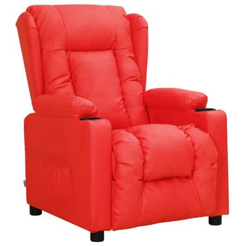 vidaXL Fauteuil verstelbaar kunstleer rood, Huis en Inrichting, Verzenden, Nieuw