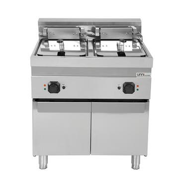 Elektrische frituurpan 2x16L – 2×14.2kW Hoog rendement, Verzenden, Nieuw in verpakking