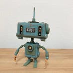 Steampunk Robot Figurine — Handmade Mini Sculpture (13 cm),