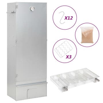 vidaXL BBQ-rookoven met koude rookgenerator gegalvaniseerd, Tuin en Terras, Verzenden, Nieuw