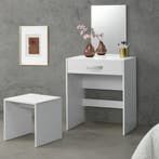 Kaptafel met krukje en spiegel make up tafel 132x63x39 cm wi, Huis en Inrichting, Verzenden, Nieuw