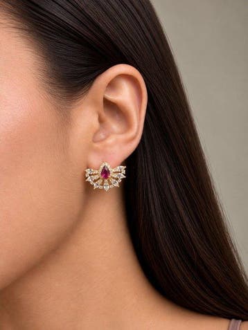 Zonder minimumprijs - Oorbellen Verguld Toermalijn - Topaas, Sieraden, Tassen en Uiterlijk, Nieuw
