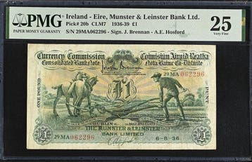 Ierland. - The Munster & Leinster Bank - 1 Pound 1936 - Pick