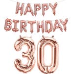 Hoera 30 Jaar folie ballonnen set met sjerp Birthday Queen, Verzenden, Nieuw, Versiering, Verjaardag