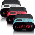 Lenco CR-07 White - Wekkerradio met Slaaptimer - Dubbel alar, Verzenden, Zo goed als nieuw
