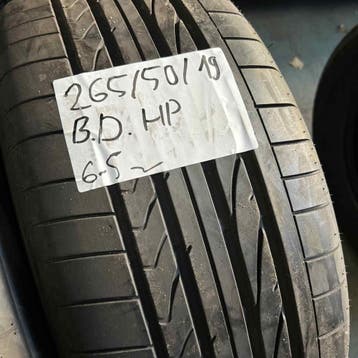 2 x Bridgestone Dueler HP 265-50-19 Zomerbanden 6,5mm, Auto-onderdelen, Banden en Velgen, 19 inch, Gebruikt, 265 mm, Ophalen of Verzenden