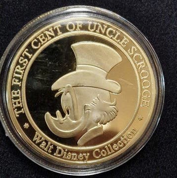 Uncle Scrooge Uncle Scrooge First Cent Ducktales Gold-Plated, Nieuw