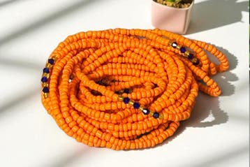 Waist Beads / Afrikaanse Heupketting - Adesusu - Oranje (ela, Ophalen of Verzenden, Nieuw