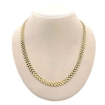 Gouden panter schakelcollier (Ketting), Ophalen of Verzenden, Gebruikt, Goud, Goud