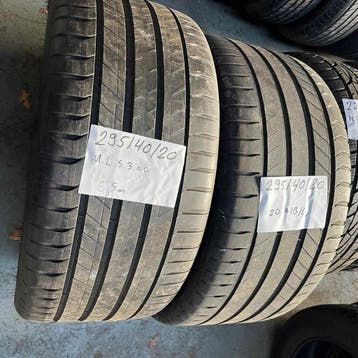 2 x Michelin 295-40-20 Zomerbanden 5,5mm, Gebruikt, 295 mm, Ophalen of Verzenden, Band(en)