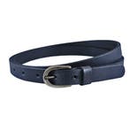Landley Smalle Dames Riem - Leer - 2 cm - Blauw - 105, Verzenden, Nieuw, 100 cm of meer, 3 tot 5 cm