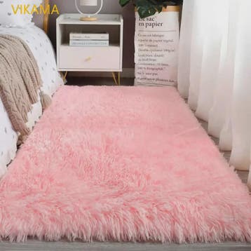 VIKAMA Luxe Pluche Vloerkleed - Zacht & Sfeervol voor Slaapk, Antiek en Kunst, Verzenden