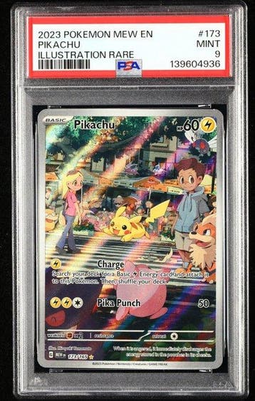 Pokémon - 1 Graded card - Pikachu 173/165 Illustration Rare, Nieuw