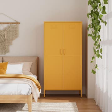 Lockerkast | Kledingkast | 90x50x180cm | Metaal | Geel, Verzenden, Nieuw