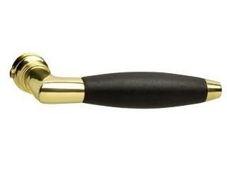 Intersteel enkele deurklink Marloes messing gelakt/ebbenhout, Verzenden, Nieuw