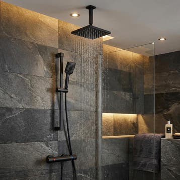 Regendouche Zwart | Messing Kraan | Premium | OP=OP, Ophalen of Verzenden, Nieuw, Koper, Douche
