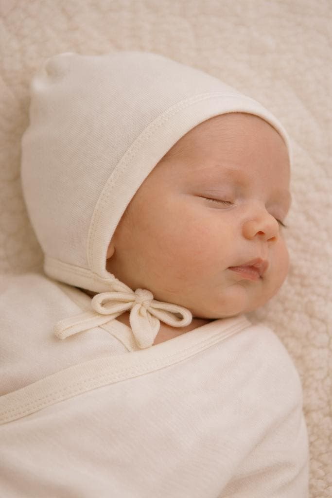 Merino wollen strikmutsje 0-6M, Kinderen en Baby's, Babykleding | Mutsen, Sjaals en Wanten, Jongetje of Meisje, Nieuw, Muts