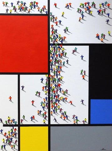 Alicja Ressa Alre - Crowd 3D no.064, Antiek en Kunst