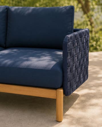 Hoek Loungeset  Kolbe  Acacia/Rope  Navy Blue  The Outsider, Verzenden, Nieuw