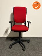 Ahrend 230 - Hoge rug  - Rode stoffering - Zwart voetkruis, Werkplek, Ophalen of Verzenden, Gebruikt, Stoel
