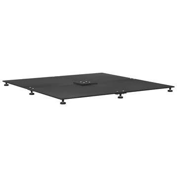 vidaXL Parasolvoet 52 kg Zwart Staal Vierkant Verstelbaar, Verzenden, Nieuw, 1 tot 2 meter, Parasolvoet