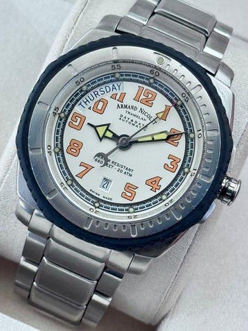 Armand Nicolet - Tramelan Day Date Diver Automatic- - AN9160, Nieuw