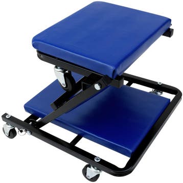 Monteursbed Blauw Zwart Metaal 92x44x12cm Stoel 150kg, Auto diversen, Verzenden, Nieuw