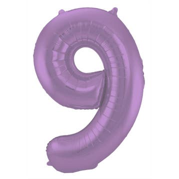 Folie Ballon cijfer 9 Metallic paars 86 cm, Hobby en Vrije tijd, Feestartikelen, Verzenden, Nieuw, Versiering, Verjaardag