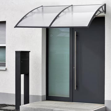 [en.casa] Deurluifel Mellerud afdak 240x80 cm transparant en, Doe-het-zelf en Verbouw, Verzenden, Nieuw