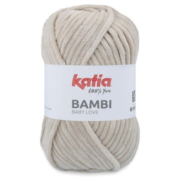 Katia Bambi - 324 lichtbeige - Chenille Garen, Ophalen of Verzenden, Nieuw