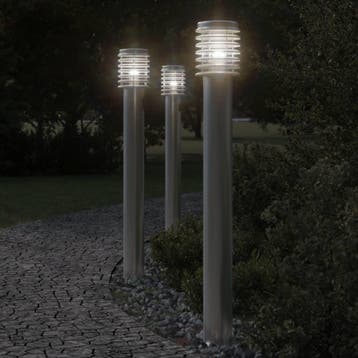 vidaXL Vloerlamp voor buiten 110 cm roestvrijstaal, Verzenden, Nieuw, Vloerlamp